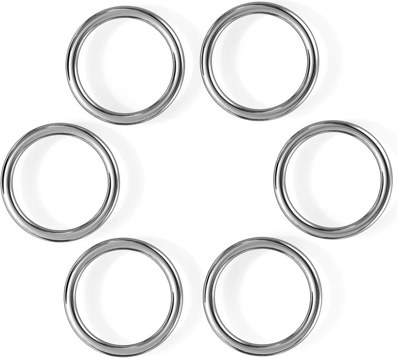 BEYOURD 1 1 3/4 inch Metal O Rings, Stainless Steel Round Ring Buckles, Solid Welded Metal Loop for Dog Collars, Macrame, Hanging Strap Slings - Image 1